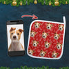 GeckoCustom Custom Dog Photo With Paw Pattern Oven Mitt K228 889863