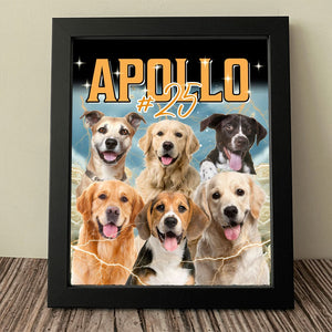 GeckoCustom Custom Dog Portrait Photo With Retro Style Picture Frame TA29 889626 8"x10"