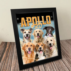 GeckoCustom Custom Dog Portrait Photo With Retro Style Picture Frame TA29 889626 8"x10"