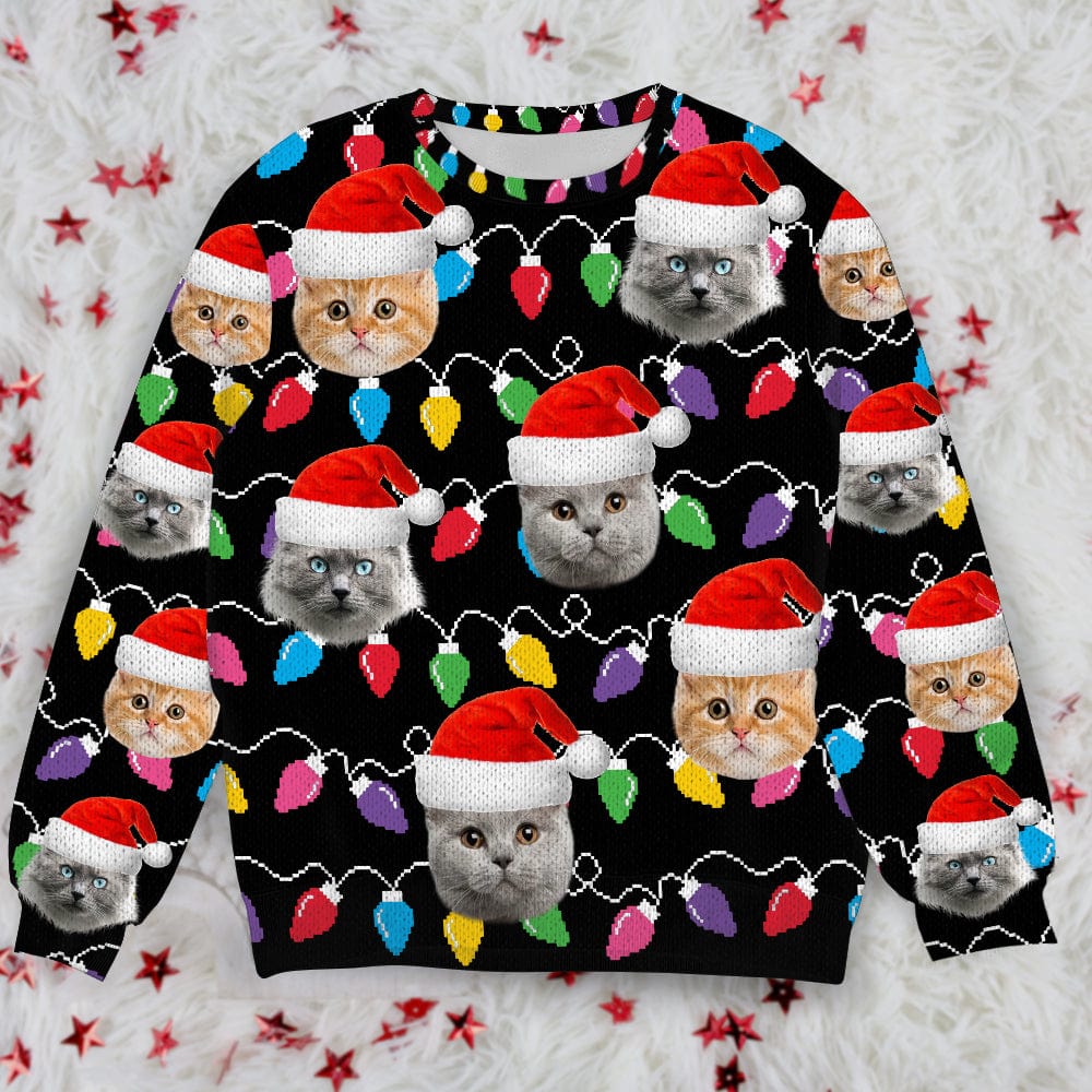 GeckoCustom Custom Face Christmas Family Pet Funny Xmas Leds Ugly Sweater HA75 891390