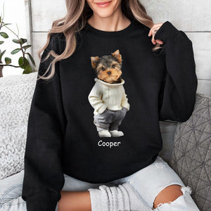 GeckoCustom Custom Face Cute Dog Dark Shirt Gift For Dog Lovers HA75 891810