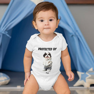 GeckoCustom Custom Face Cute Dog Unconditional Love In A Furry Baby Onesie Baby Shirt LM32 893073