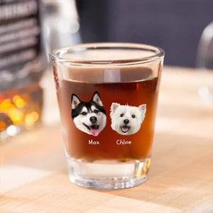 GeckoCustom Custom Face Dog Cat Print Shot Glass Gift For Dog Lovers Cat Lovers HA75 895106 1.5oz