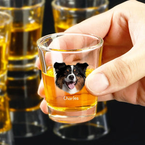 GeckoCustom Custom Face Dog Cat Print Shot Glass Gift For Dog Lovers Cat Lovers HA75 895106 1.5oz