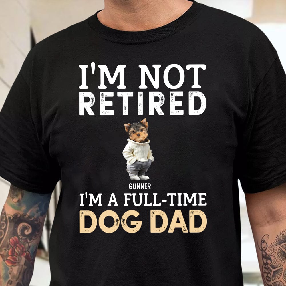 GeckoCustom Custom Face Photo A Full-time Dog Dad Dog Mom Dark Sweatshirt For Dog Lovers HO82 893476