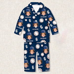 GeckoCustom Custom Face Photo And Name Baseball Pajamas TA29 888779