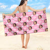 GeckoCustom Custom Face Photo And Name With Icon Beach Towel TH10 891275 30"x60"