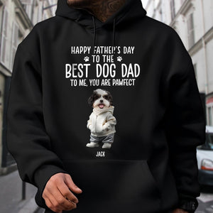 GeckoCustom Custom Face Photo Best Dog Dad Dog Mom Dark Sweatshirt For Dog Cat Lovers HO82 893474 Pullover Hoodie / Black Colour / S