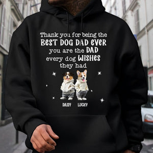 GeckoCustom Custom Face Photo Dog Wishes Dark Sweatshirt For Dog Lovers HO82 893478 Pullover Hoodie / Black Colour / S