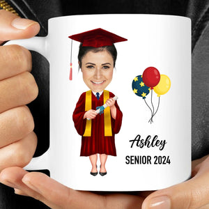 GeckoCustom Custom Face Photo Graduation Gift Personalized Graduation Senior Coffee Mug C617