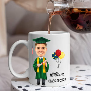 GeckoCustom Custom Face Photo Graduation Gift Personalized Graduation Senior Coffee Mug LM32 890327