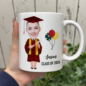 GeckoCustom Custom Face Photo Graduation Gift Personalized Graduation Senior Coffee Mug LM32 890327