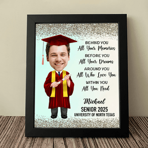 GeckoCustom Custom Face Photo Graduation Gift Personalized Graduation Senior Picture Frame 890331 8"x10"