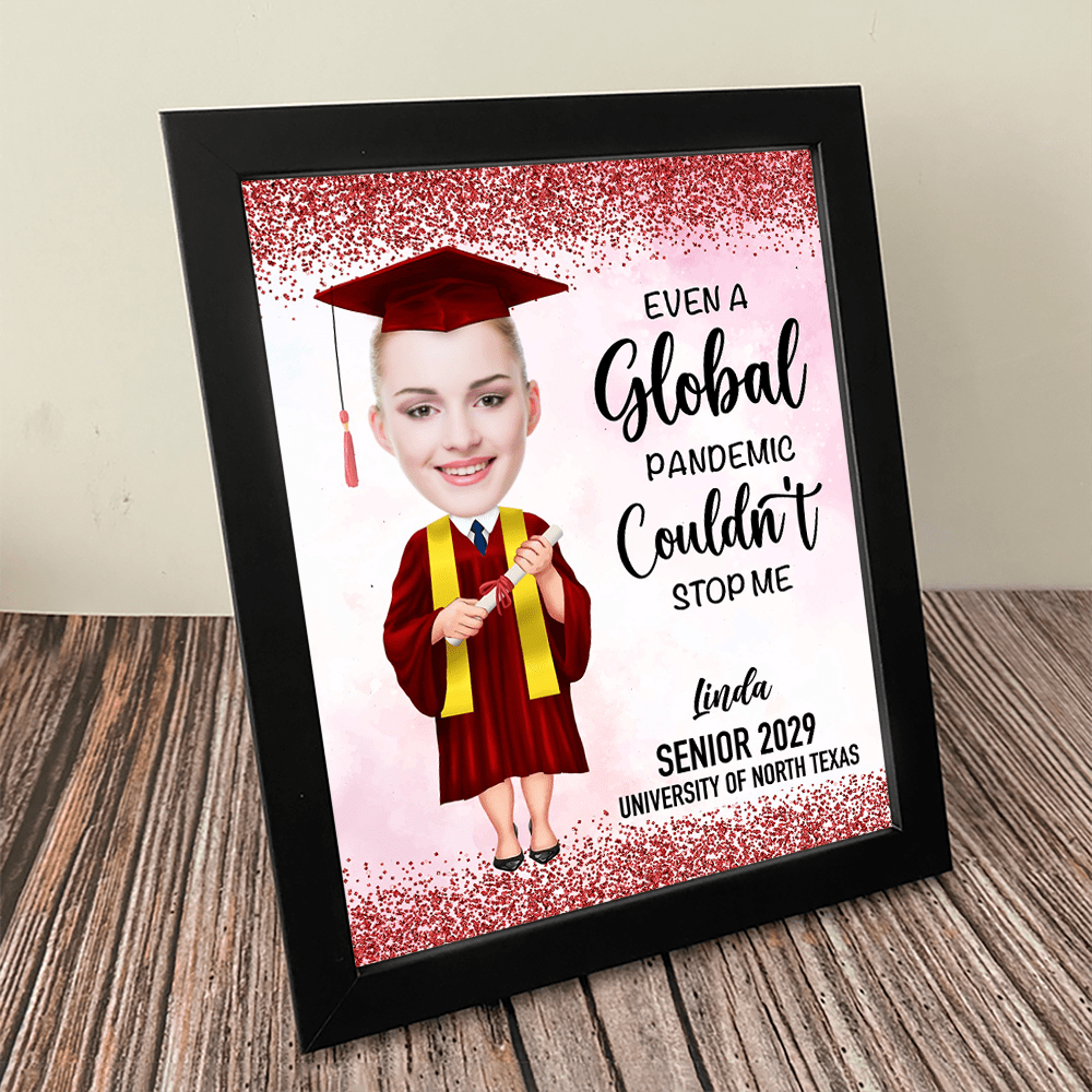 GeckoCustom Custom Face Photo Graduation Gift Personalized Graduation Senior Picture Frame 890331 8"x10"