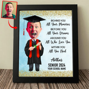 GeckoCustom Custom Face Photo Graduation Gift Personalized Graduation Senior Picture Frame C537V1 8"x10"