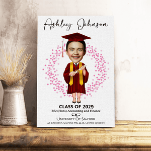 GeckoCustom Custom Face Photo Graduation Gift Personalized Graduation Senior Vertical Poster C623 893105