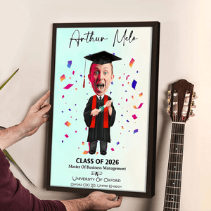 GeckoCustom Custom Face Photo Graduation Gift Personalized Graduation Senior Vertical Poster C623 893105