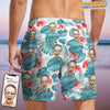 GeckoCustom Custom Face Photo Hawaiian Men's Beach Short K228 889208