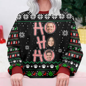 GeckoCustom Custom Face Photo Ho Ho Ho Christmas Sweatshirt N304 889660