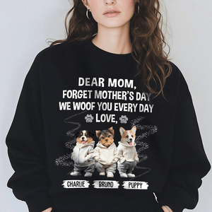 GeckoCustom Custom Face Photo I Woof You Grandpaw Dark Sweatshirt For Dog Lovers HO82 893504