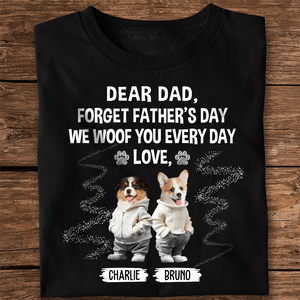 GeckoCustom Custom Face Photo I Woof You Grandpaw Dark Sweatshirt For Dog Lovers HO82 893504