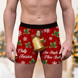 GeckoCustom Custom Face Photo Jingle My Bells Christmas Boxer Briefs TA29 889736