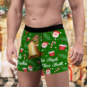 GeckoCustom Custom Face Photo Jingle My Bells Christmas Boxer Briefs TA29 889736