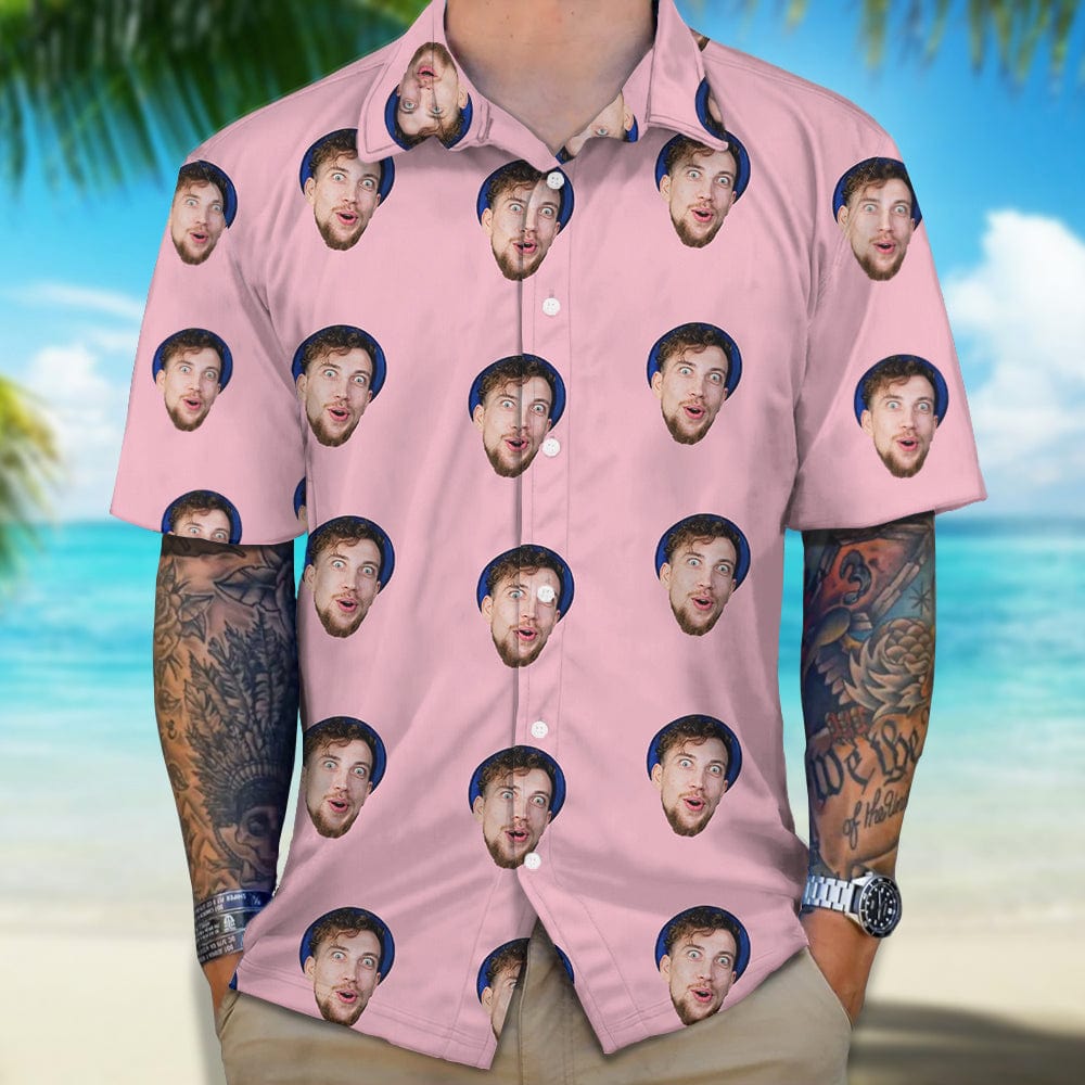 GeckoCustom Custom Face Photo Multicolor Hawaii Shirt DM01 890829