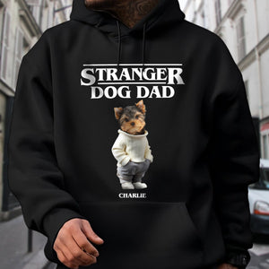 GeckoCustom Custom Face Photo Stranger Dog Dad/Mom Dark Sweatshirt For Dog Cat Lovers HO82 893472 Pullover Hoodie / Black Colour / S