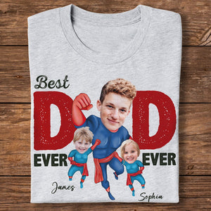 GeckoCustom Custom Face Photo Superhero Dad Family Bright Shirt N304 890374