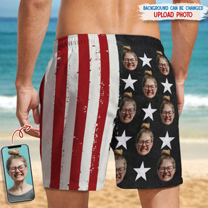 GeckoCustom Custom Face Photo US Stars Beach Short N304 889275