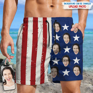 GeckoCustom Custom Face Photo US Stars Beach Short N304 889275