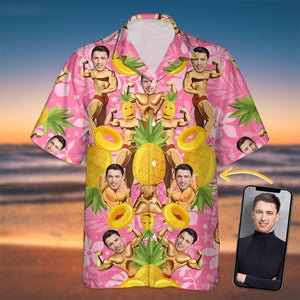 GeckoCustom Custom Face Photo With Muscle Hawaiian Shirt TA29 889519