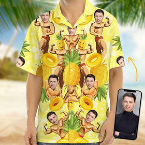 GeckoCustom Custom Face Photo With Muscle Hawaiian Shirt TA29 889519