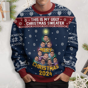 GeckoCustom Custom Face This Is My Ugly Christmas Ugly Sweater HA75 891418