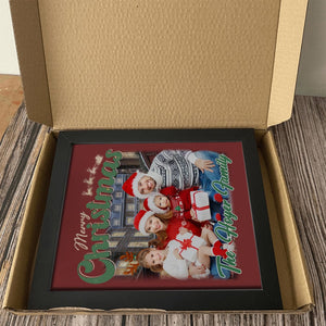 GeckoCustom Custom Family Photo and Name Merry Christmas Poster Canvas Picture Frame TH10 891789