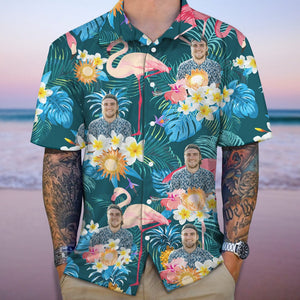 GeckoCustom Custom Funny Human Photo Aloha Hawaii Shirt N304 890250