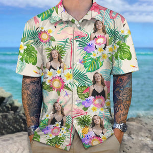 GeckoCustom Custom Funny Human Photo Aloha Hawaii Shirt N304 890250