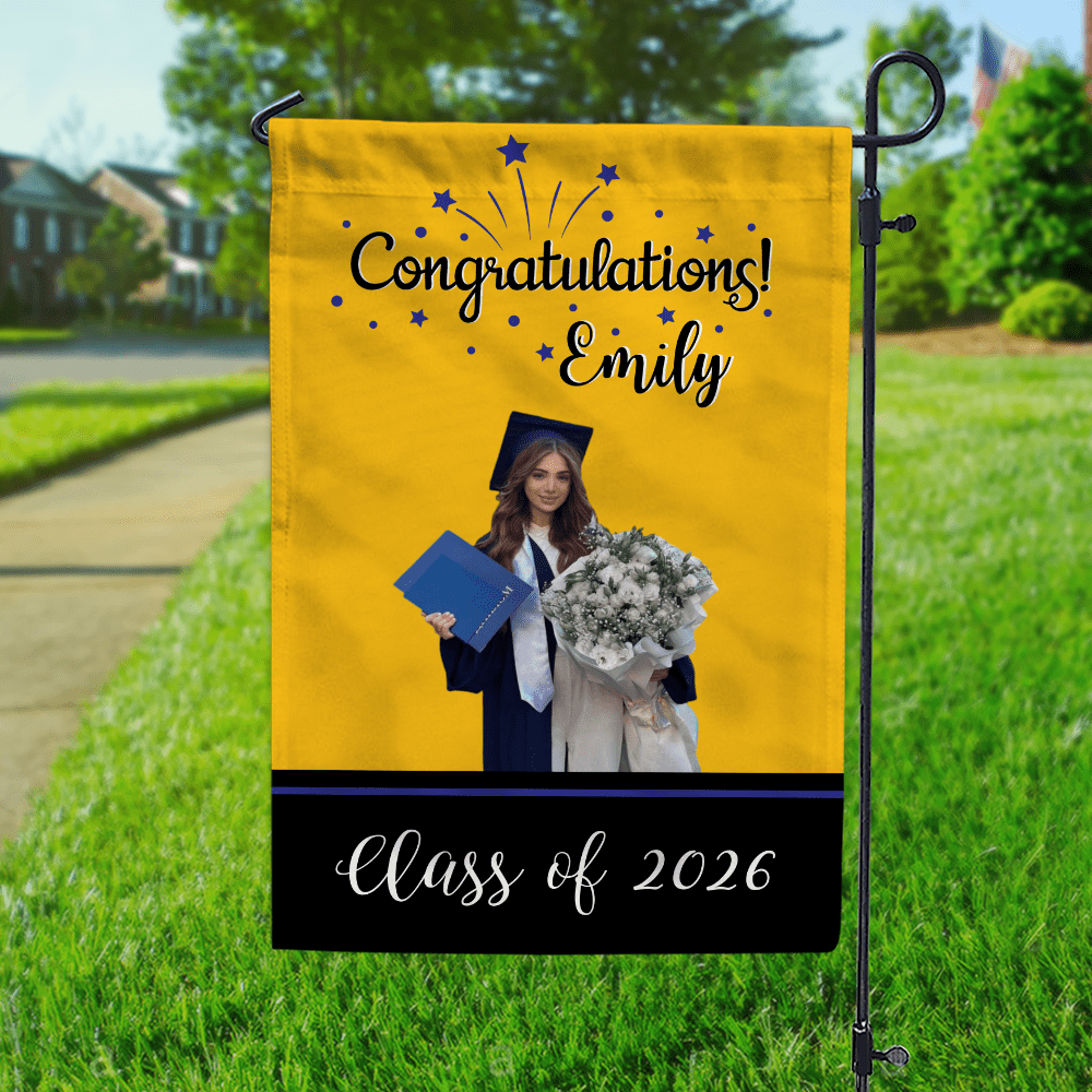 GeckoCustom Custom Garden Flag Graduation, Graduation Party decor 890363