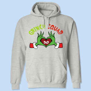 GeckoCustom Custom Grinch Hand Heart Family Christmas Gift Bright Shirt HO82 893166