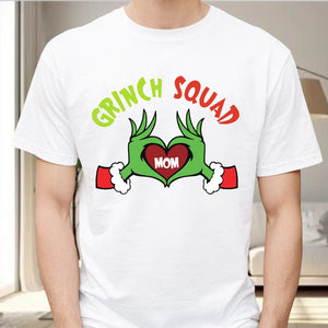 GeckoCustom Custom Grinch Hand Heart Family Christmas Gift Bright Shirt HO82 893166