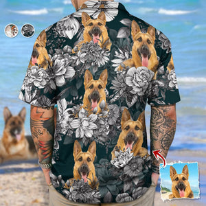 GeckoCustom Custom Hawaiian Shirt Upload Photo With Flowers Pattern N369 889038 54298