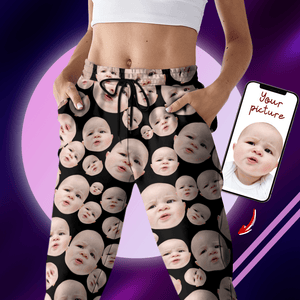 GeckoCustom Custom Human Face Photo Christmas Gift Sweatpants TH10 891505