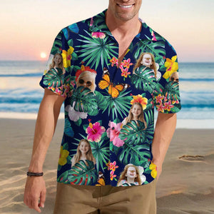 GeckoCustom Custom Human Face Photo With Tropical Hawaii Shirt N304 890659