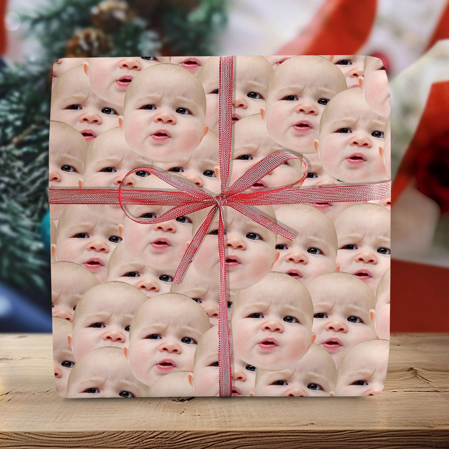 GeckoCustom Custom Human Face Wrapping Paper HO82 893330