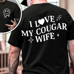 GeckoCustom Custom I Love My Cougar Girlfriend, Wife Shirt Valentine's Day, Anniversary Gift HA75 891818