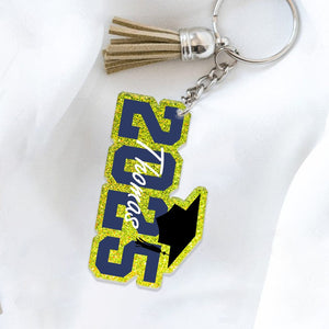 GeckoCustom Custom Name 2025 Graduation Keychain TH10 892351