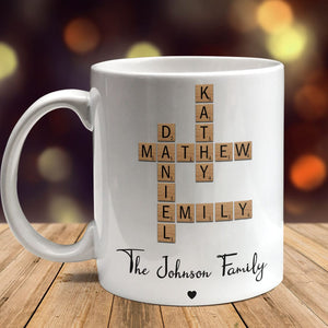 GeckoCustom Custom Name And Family Name Crosswords Puzzle Mug TH10 892213