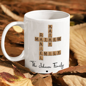 GeckoCustom Custom Name And Family Name Crosswords Puzzle Mug TH10 892213