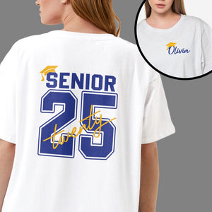 GeckoCustom Custom Name And Senior Graduation's Day 2025 Sweatshirt TH10 892331 Basic Tee / White / S